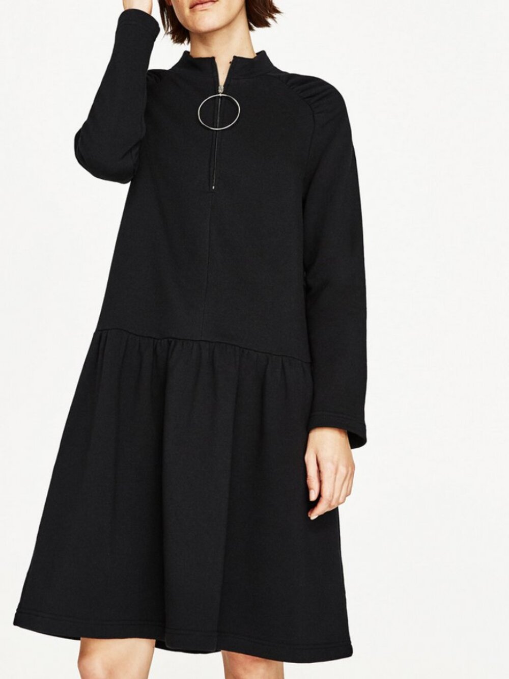 Drop-waist zip dress